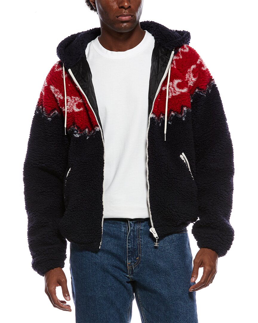 Celine Logo Fleece Wool-Blend Jacket