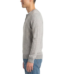 Naadam Wool & Cashmere-Blend Marled Henley Sweater