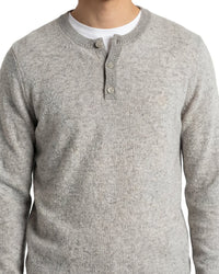 Naadam Wool & Cashmere-Blend Marled Henley Sweater