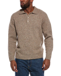 The Normal Brand The Normal Brand Homebound Wool-Blend Polo Sweater