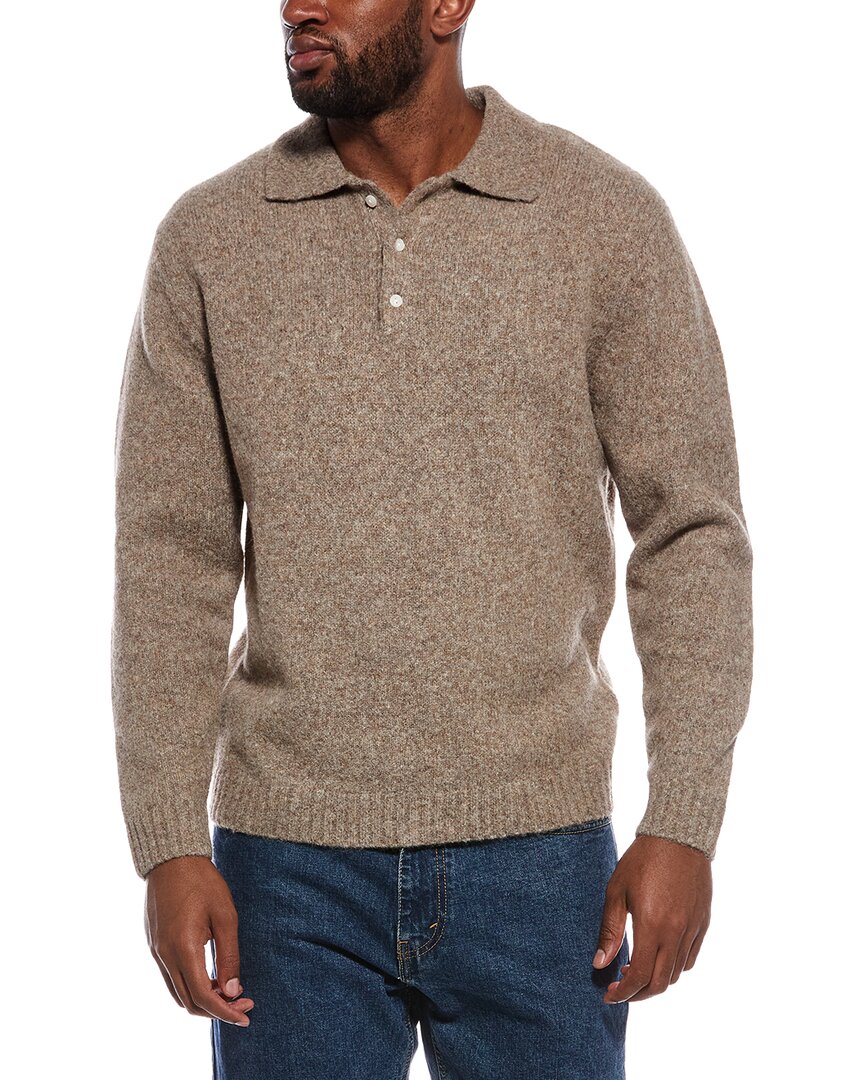 The Normal Brand The Normal Brand Homebound Wool-Blend Polo Sweater