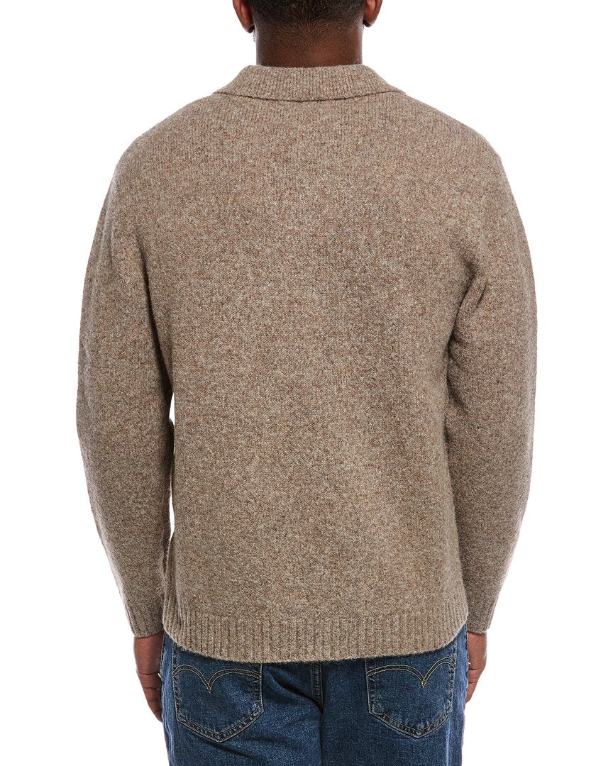 The Normal Brand The Normal Brand Homebound Wool-Blend Polo Sweater