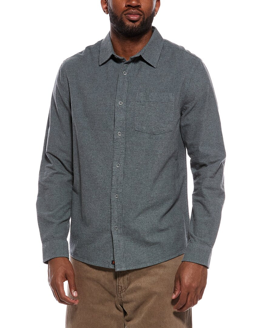 The Normal Brand The Normal Brand Fairbanks Brushed Chamois Button Front Shirt