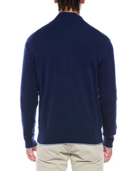 N.Peal Knightsbridge Full Zip 100% Cashmere Mock Neck Sweater