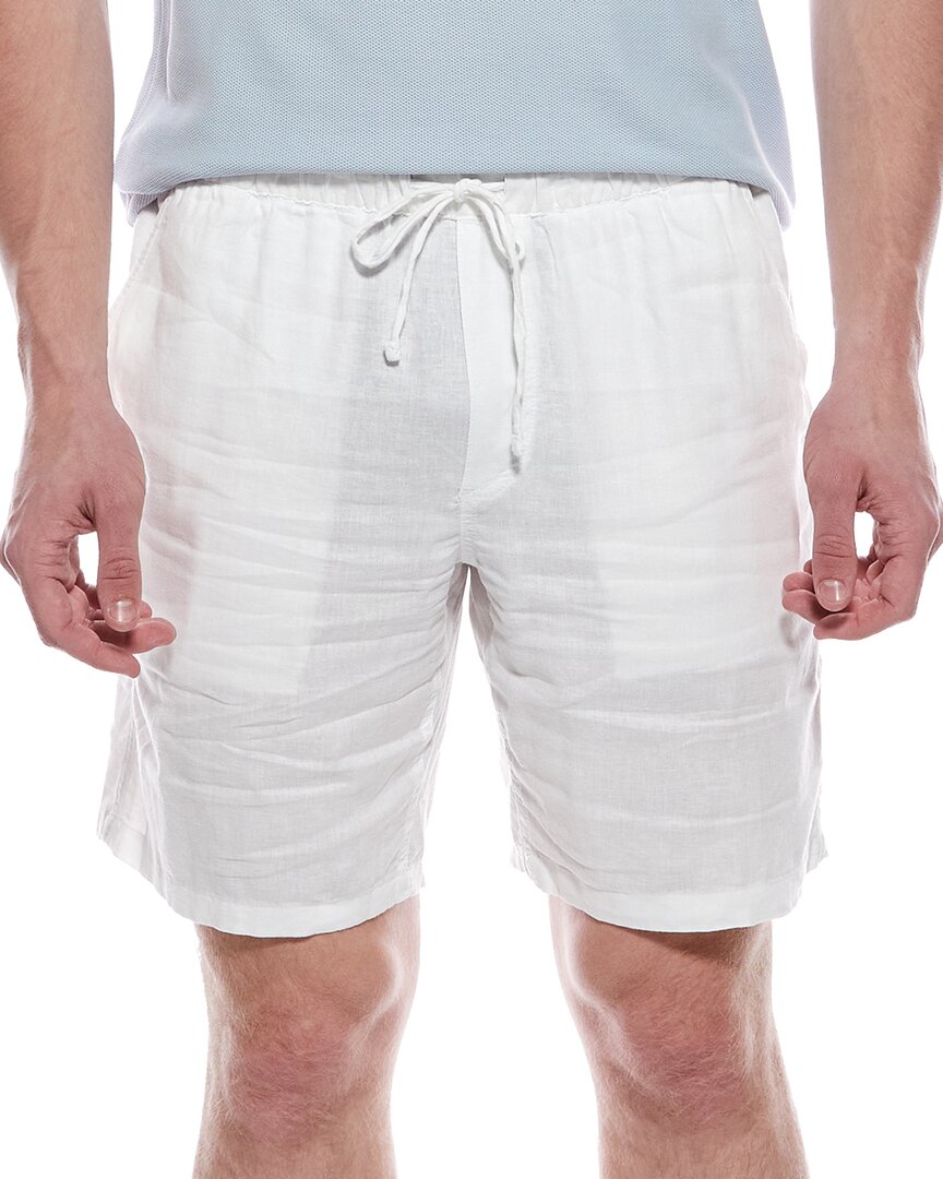 Tahari Woven Drawstring Linen-Blend Short