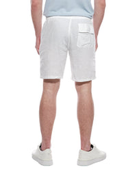 Tahari Woven Drawstring Linen-Blend Short