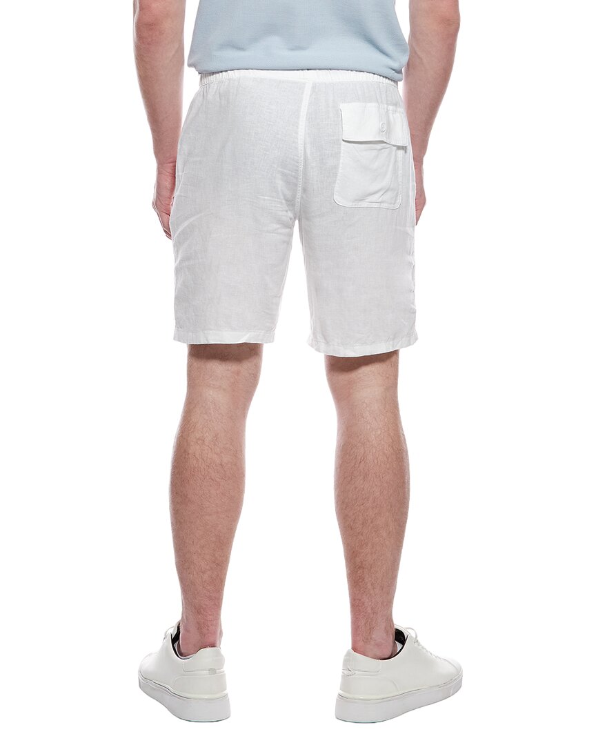 Tahari Woven Drawstring Linen-Blend Short