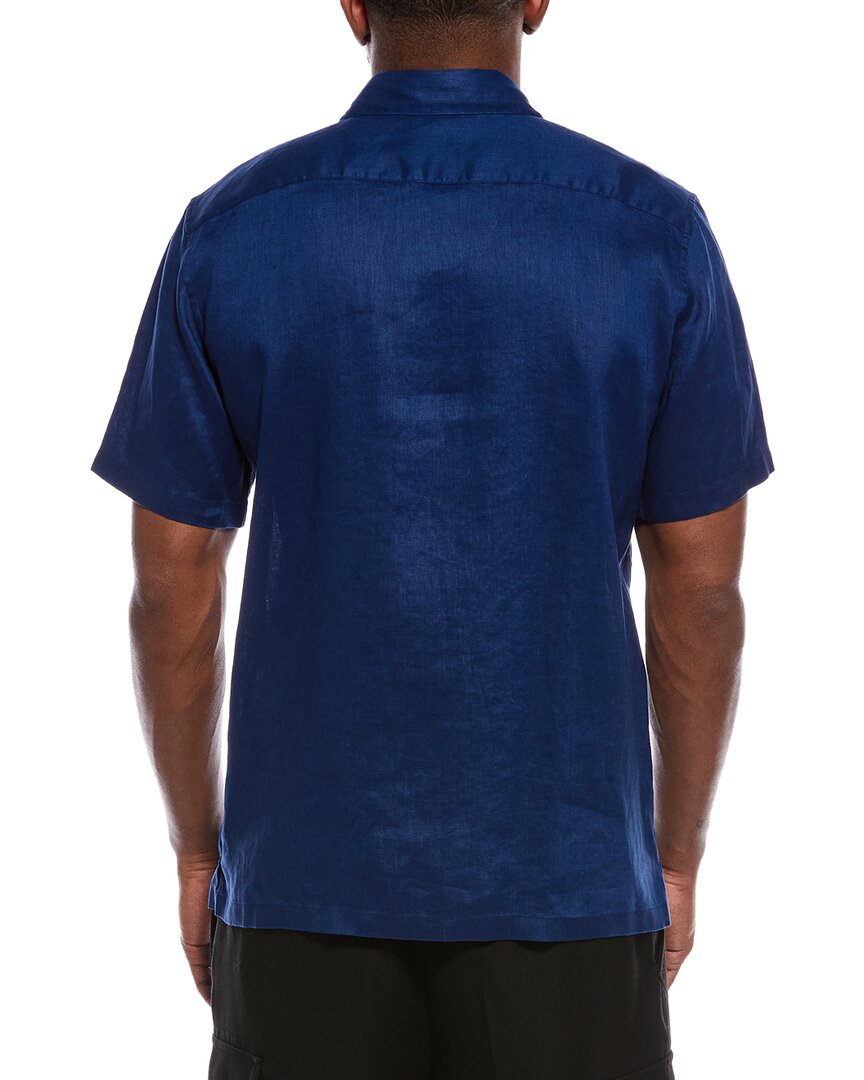 Theory Irving Linen Button Front Shirt