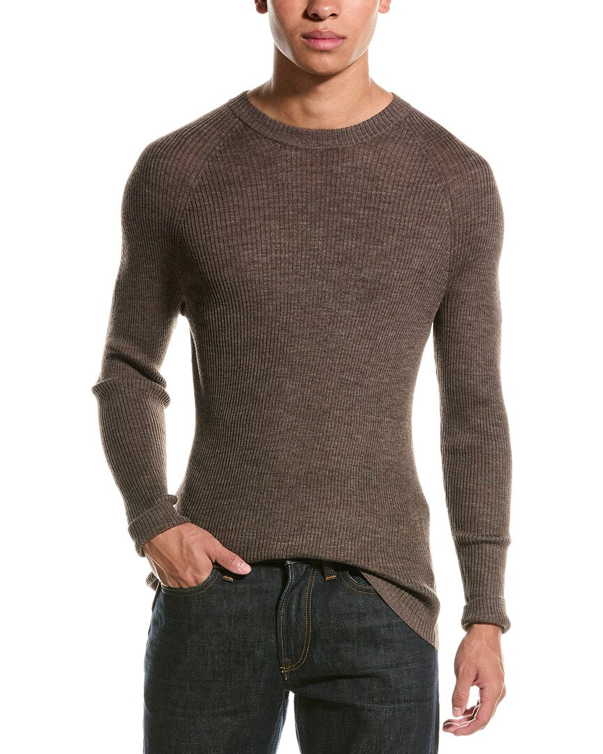 Raffi Raglan Wool-Blend Crewneck Sweater