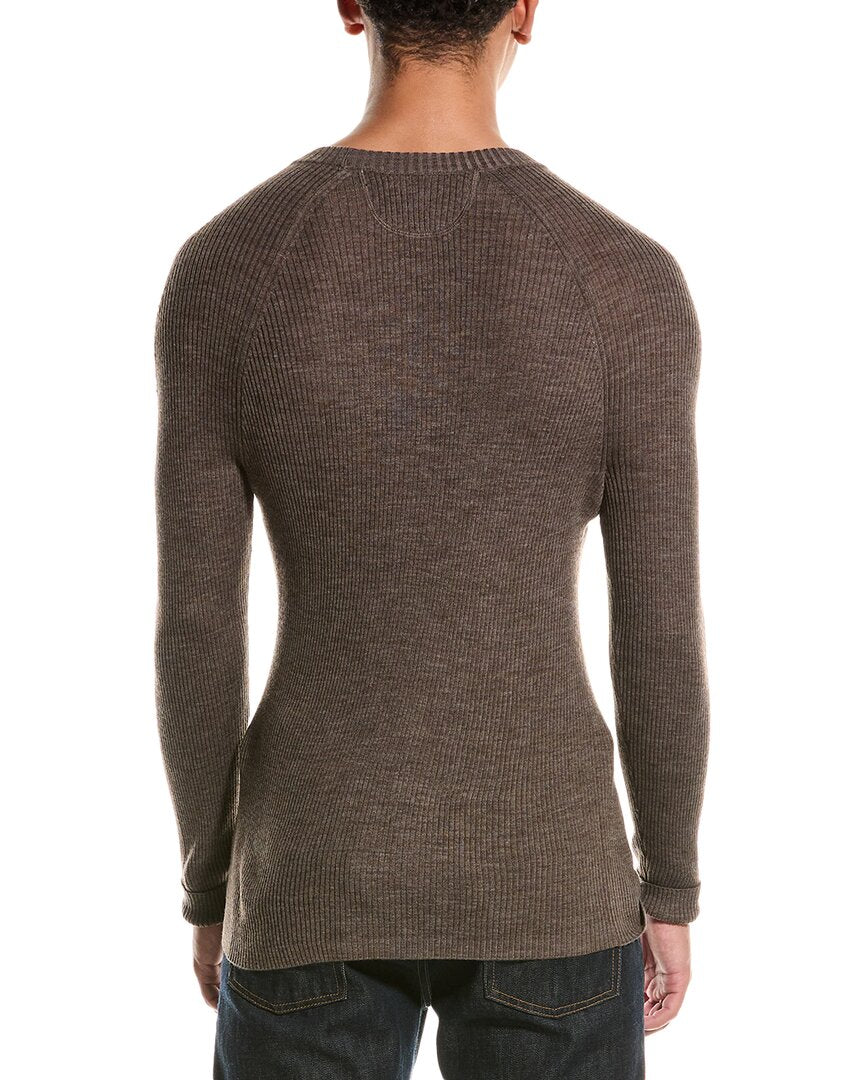 Raffi Raglan Wool-Blend Crewneck Sweater