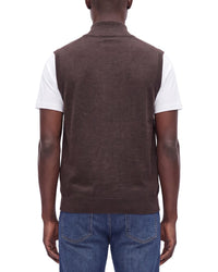Raffi Merino Wool 1/4-Zip Mock Vest