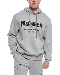 Alexander McQueen Alexander Mcqueen Jersey Graffiti Print Hoodie