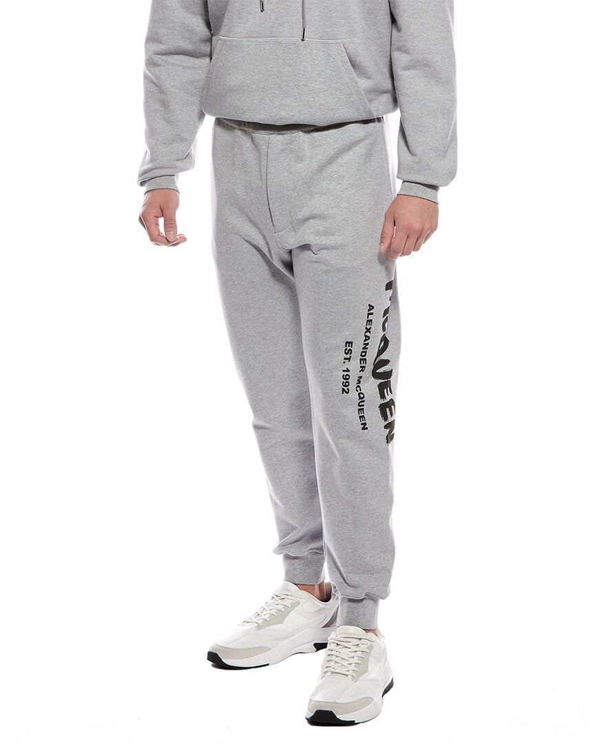 Alexander McQueen Alexander Mcqueen Cut & Sew Graffiti Print Jogger Pant