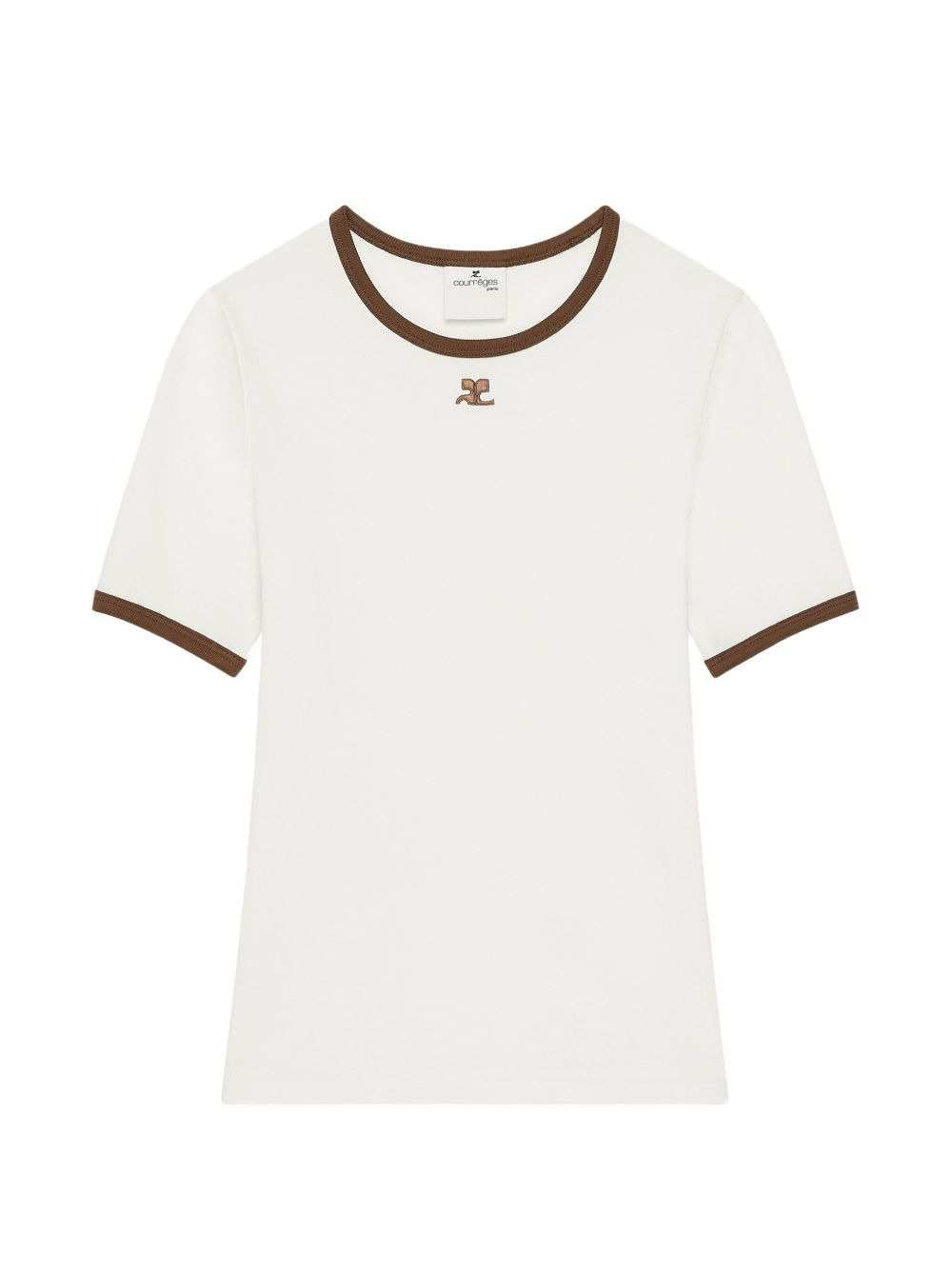 COURREGES Courreges Women T-Shirt With Contrasting Trim
