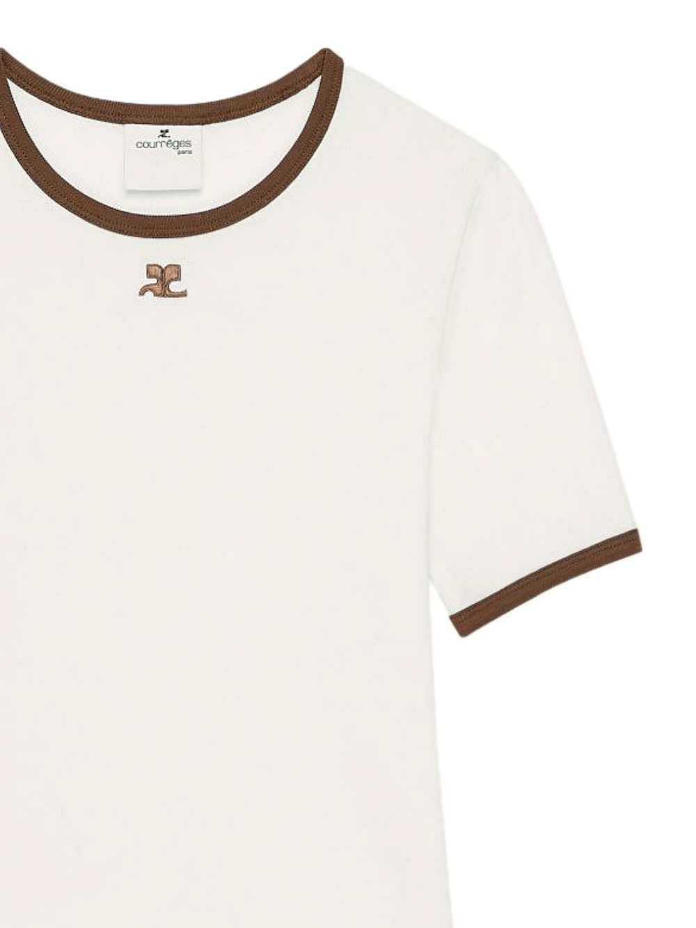 COURREGES Courreges Women T-Shirt With Contrasting Trim