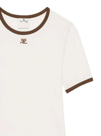 COURREGES Courreges Women T-Shirt With Contrasting Trim