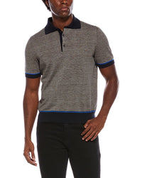 Isaia Isaia Linen-Blend Knit Polo Shirt