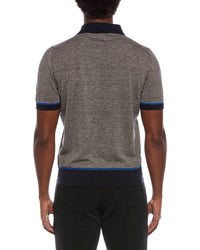 Isaia Isaia Linen-Blend Knit Polo Shirt