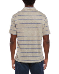 Isaia Linen Jersey Polo Shirt