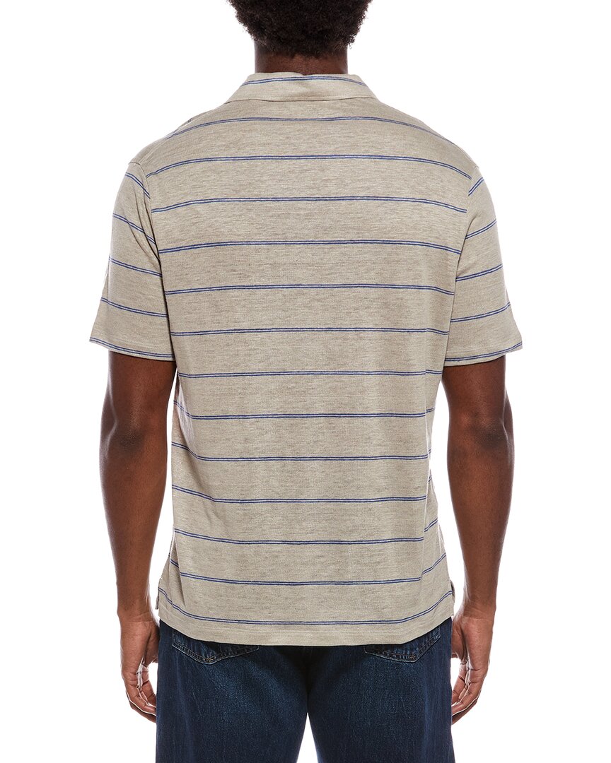 Isaia Linen Jersey Polo Shirt