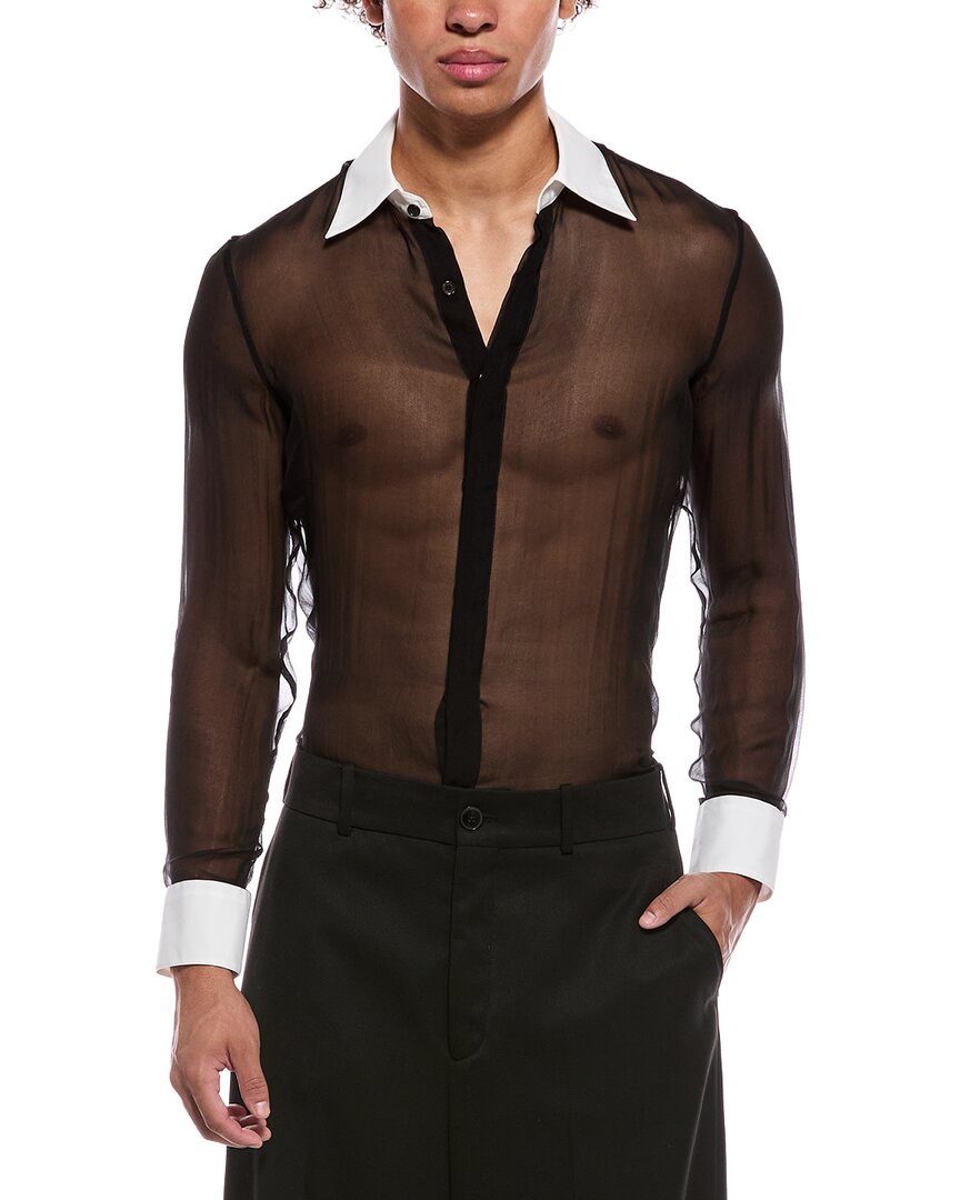Valentino Camicia Sheer Silk Shirt