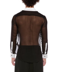 Valentino Camicia Sheer Silk Shirt