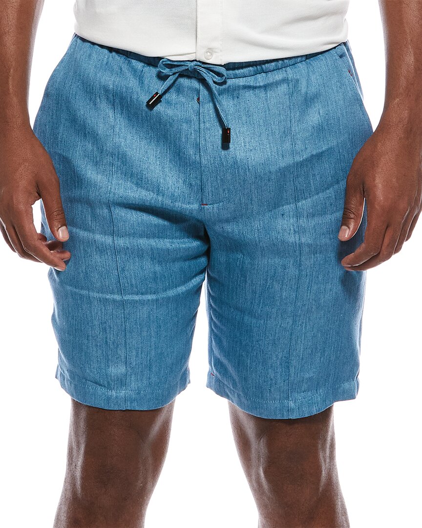 Isaia Isaia Linen Drawstring Short