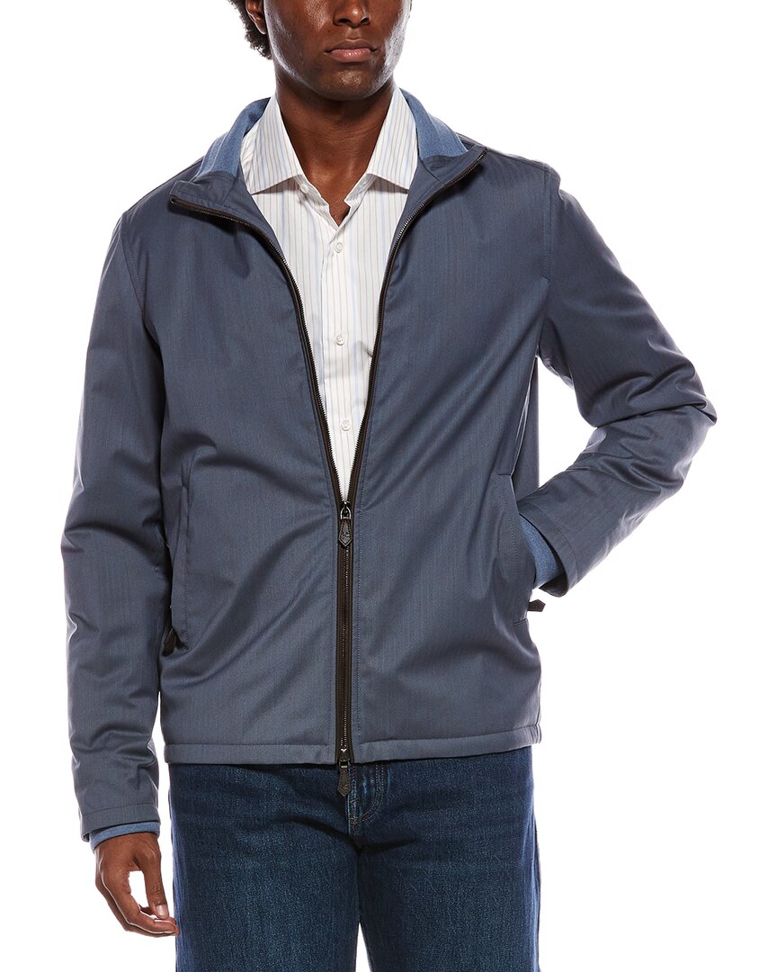 Isaia Isaia Wool-Blend Solid Jacket