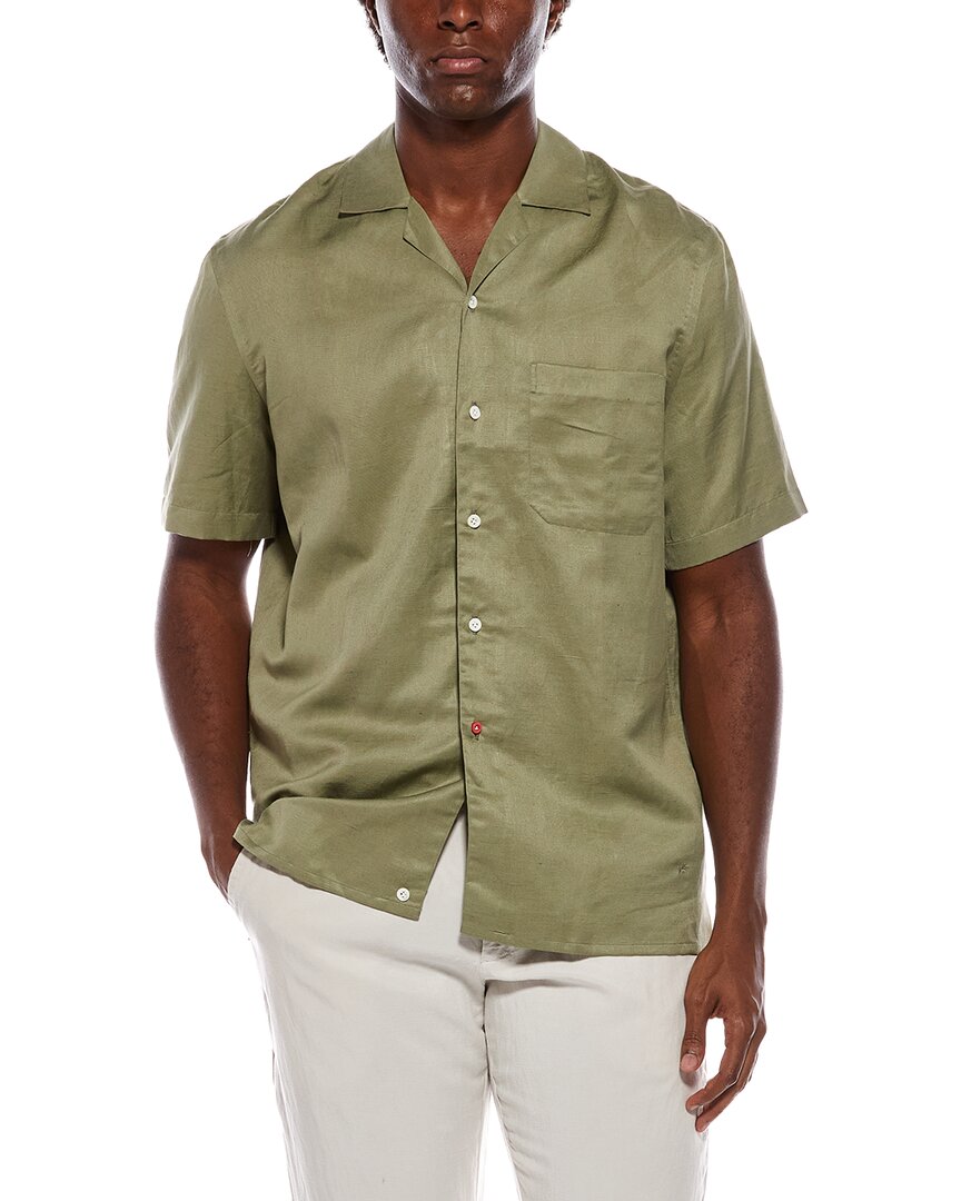 Isaia Isaia Linen & Silk-Blend Sport Shirt