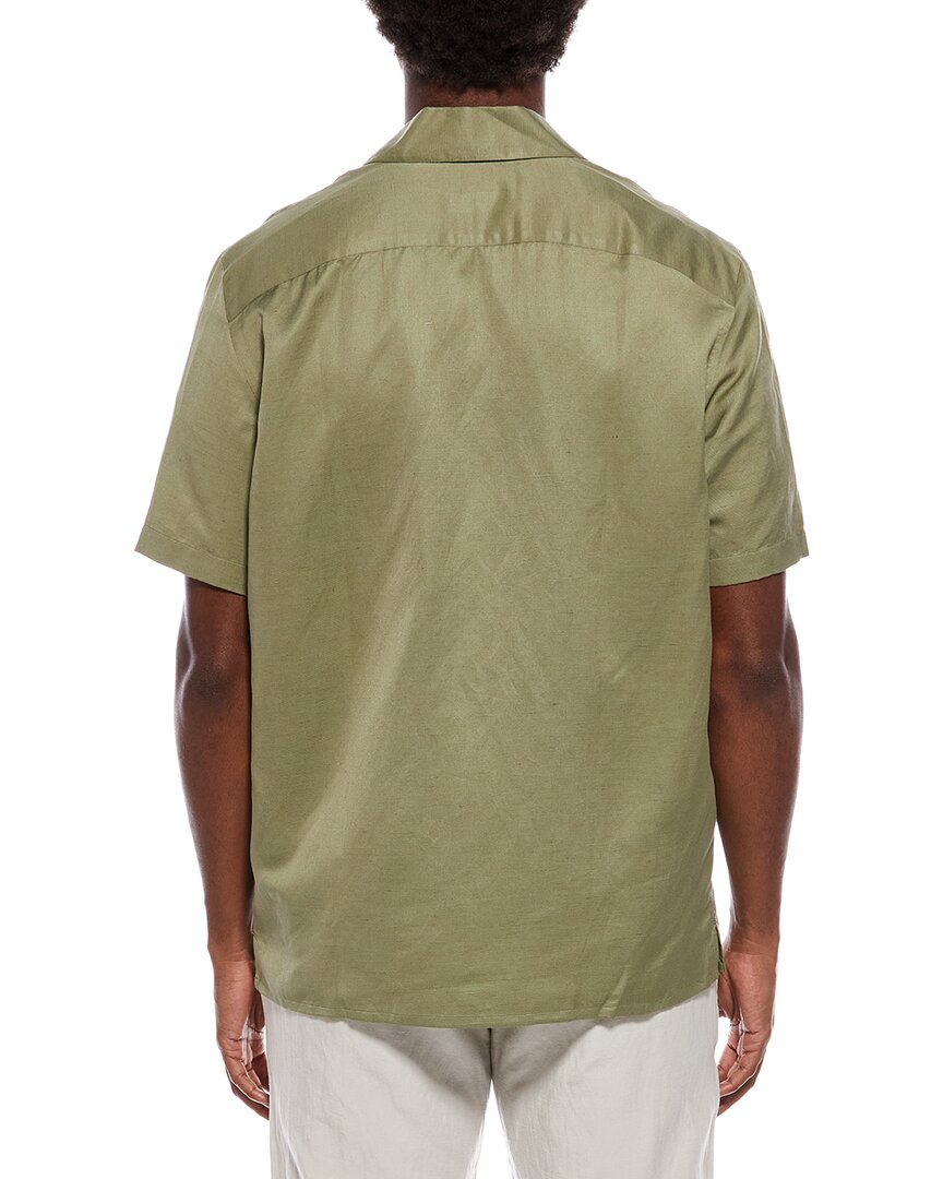 Isaia Isaia Linen & Silk-Blend Sport Shirt