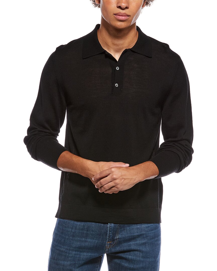 Officine Générale Officine Generale Brutus Italian Merino Wool Polo Shirt