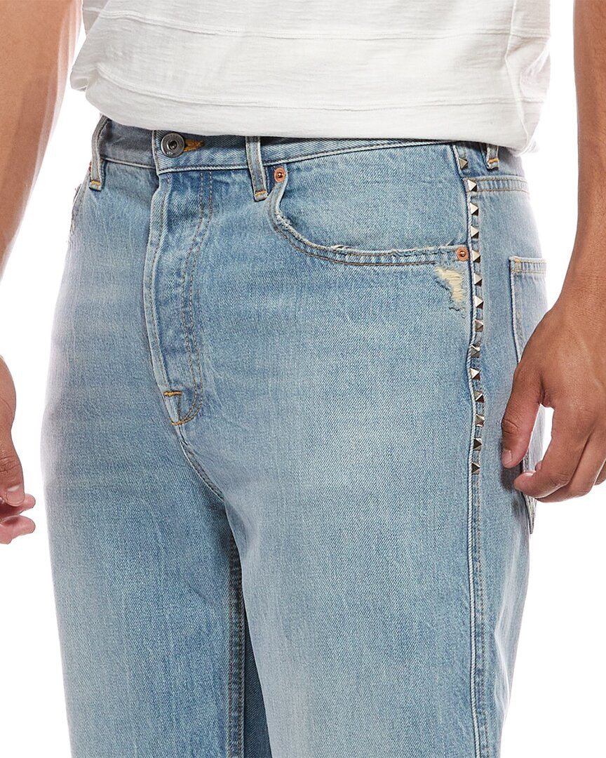 Valentino Valentino Straight Stud Jean