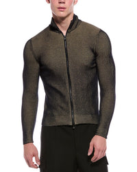 Slowear Wool-Blend Ribbed Zip Jacket