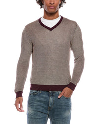 SLOWEAR Slowear Linen-Blend V-Neck Sweater