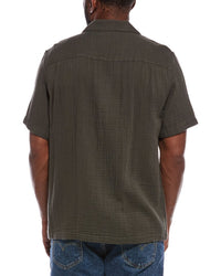 Madewell Indigo Dyed Short Sleeve Button Up Shirt