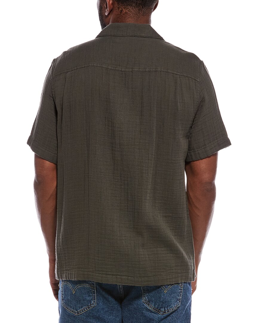 Madewell Indigo Dyed Short Sleeve Button Up Shirt