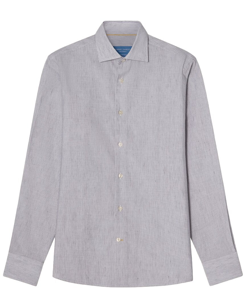 Robert Talbott Robert Talbott Reynolds Micro Stripe Linen-Blend Shirt