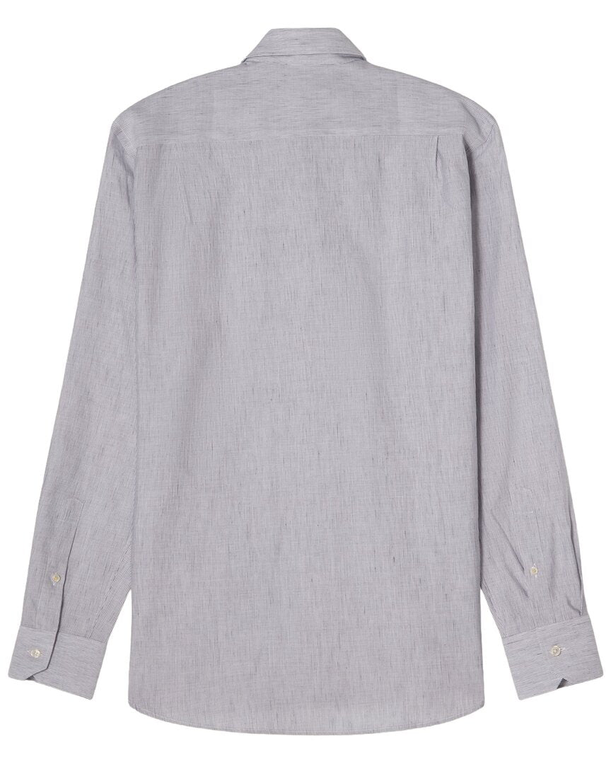 Robert Talbott Robert Talbott Reynolds Micro Stripe Linen-Blend Shirt