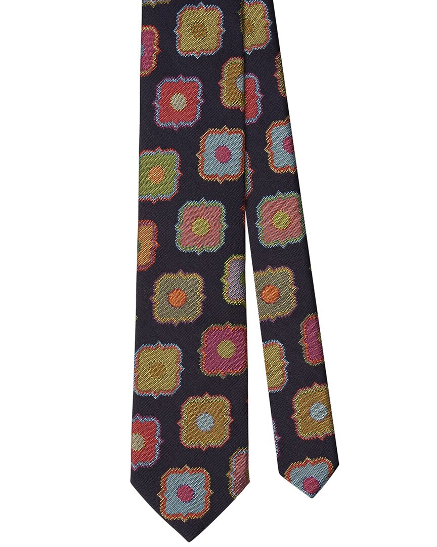 Robert Talbott Robert Talbott Silk & Wool-Blend Large Medallion Necktie