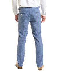 Richard James Flat Front Wool & Linen-Blend Trouser