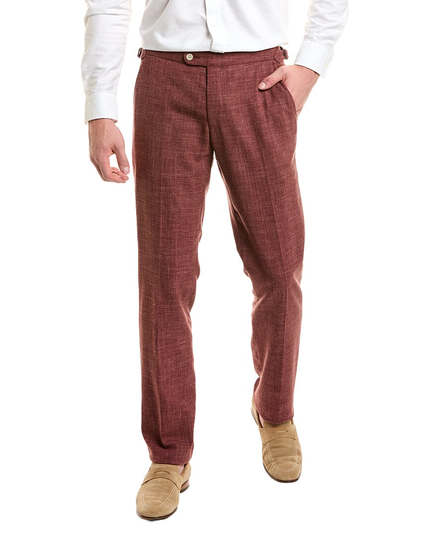 Richard James Richard James Flat Front Wool & Linen-Blend Trouser
