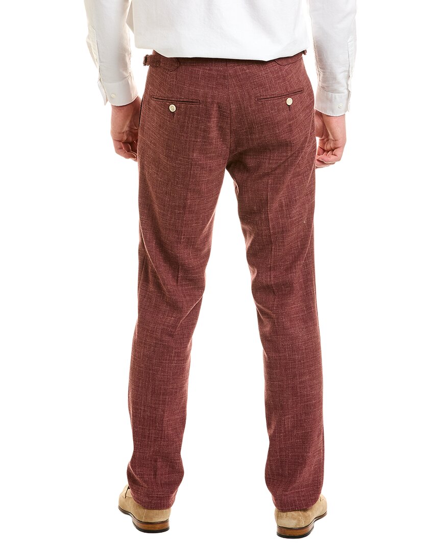 Richard James Richard James Flat Front Wool & Linen-Blend Trouser