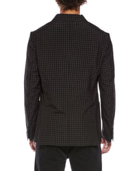Brioni Brioni Wool & Silk-Blend Check Pattern Blazer