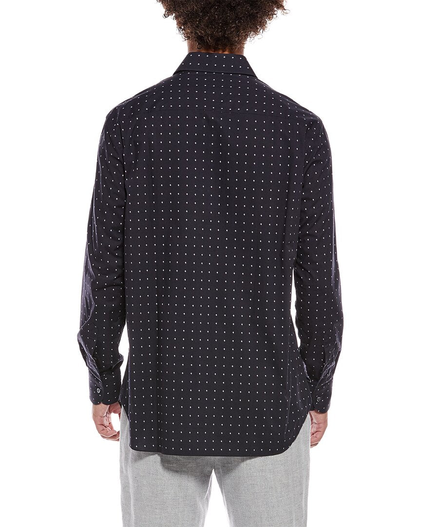 Brioni Brioni Micro Dot Cotton Sport Shirt