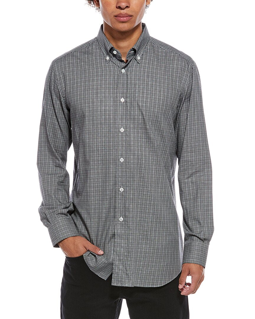 Brioni Brioni Plaid Button Up Dress Shirt