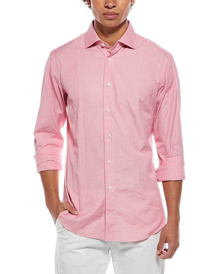 Brioni Brioni Slim Fit Stripe Dress Shirt