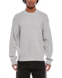 Palm Angels Palm Angels Curved Wool & Cashmere-Blend Crewneck Sweater