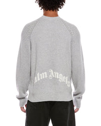 Palm Angels Palm Angels Curved Wool & Cashmere-Blend Crewneck Sweater