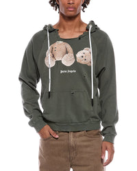 Palm Angels Palm Angels Bear Ripped Slim Fit Hoodie