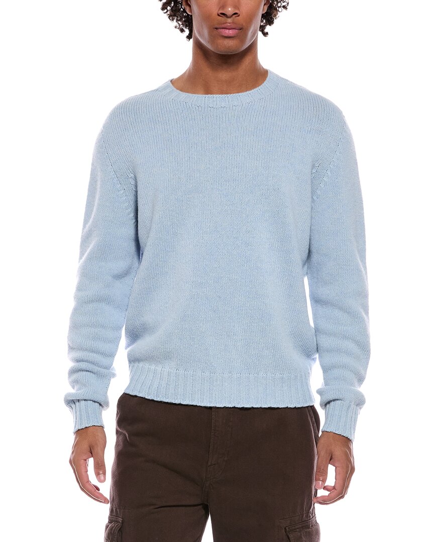 Palm Angels Palm Angels Curved Logo Wool-Blend Crewneck Sweater
